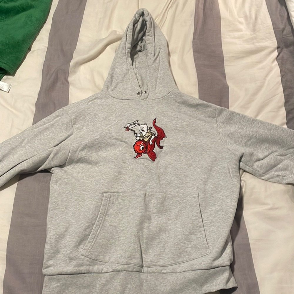 RIPNDIP embroidered cat hoodie, limited Chinese new year drop.